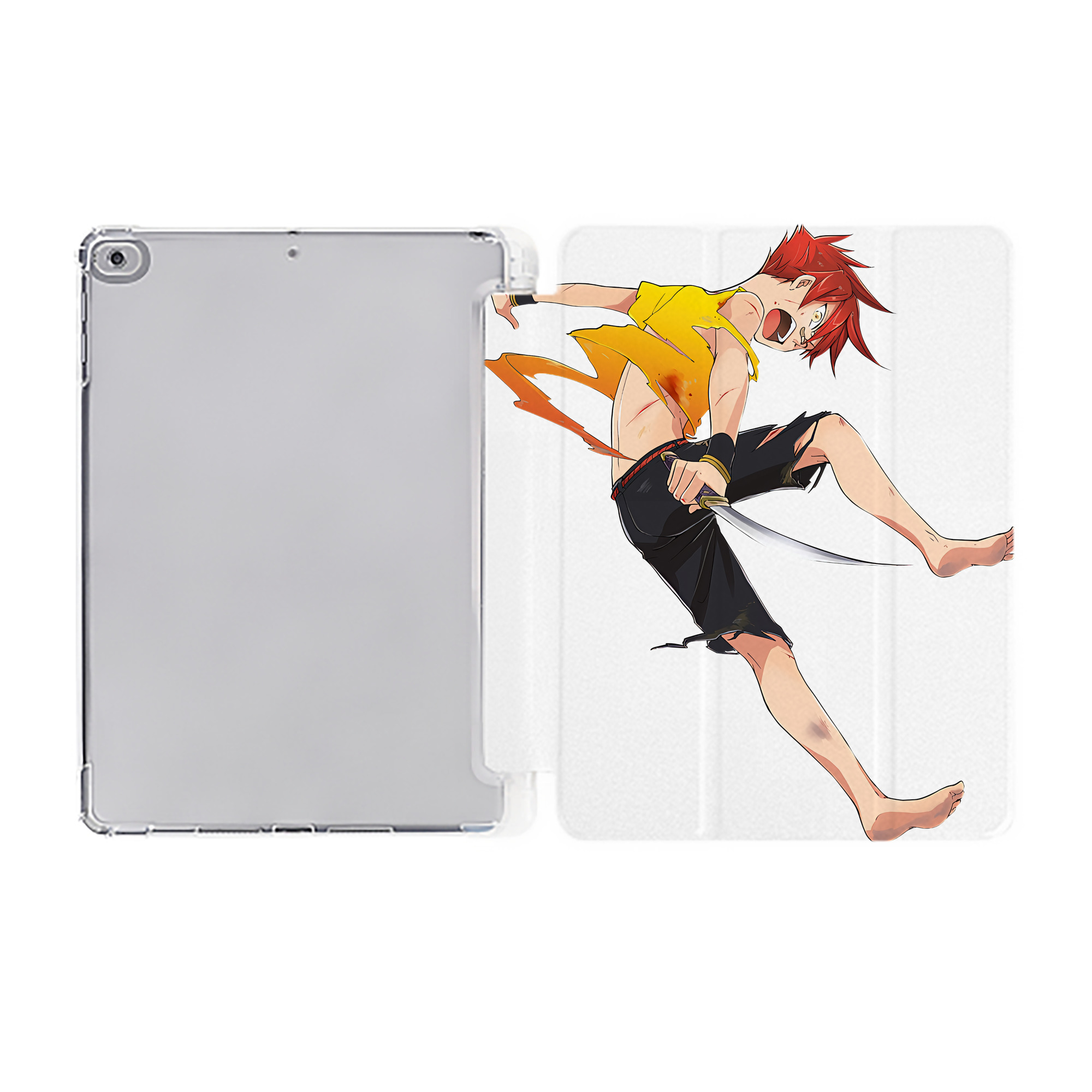 （画像用） 刀剣乱舞 Touken Ranbu IPad ケース ペン収納付き 三つ折りスタンド PUレザー×シリコン 対応機種9.5/10.5/10.9インチ